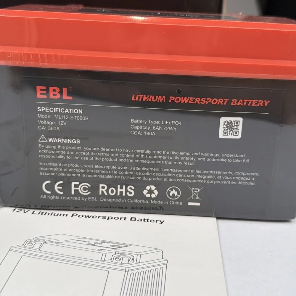 EBL lithium ytz10s